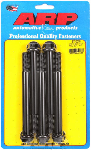 ARP 1/2"-13 x 5.250 hex black oxide bolts (617-5250)