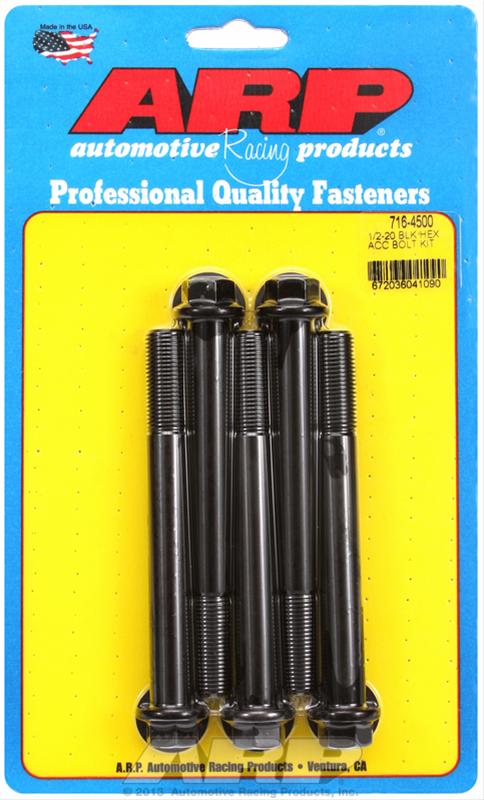 ARP ARP 1/2"-20 x 4.500 hex black oxide bolts (716-4500) SR
