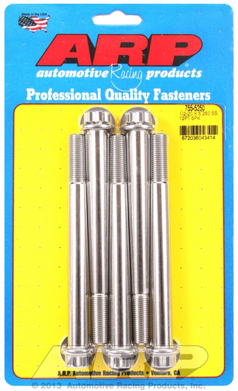 ARP ARP 1/2"-20 x 5.250 12pt SS bolts (755-5250) SR