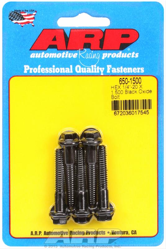 ARP ARP 1/4"-20 X 1.500 hex black oxide bolts (650-1500) SR