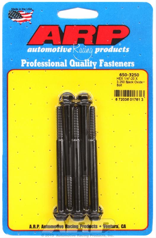 ARP ARP 1/4"-20 X 3.250 hex black oxide bolts (650-3250) SR