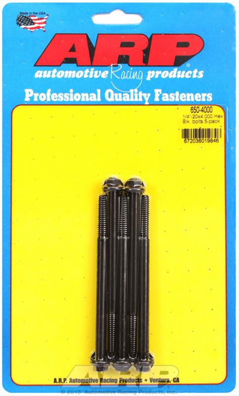 ARP ARP 1/4"-20 X 4.000 hex black oxide bolts (650-4000) SR