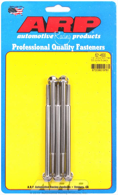 ARP ARP 1/4"-20 x 4.500 hex SS bolts (621-4500) SR