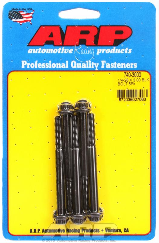 ARP ARP 1/4"-28 x 3.000 12pt black oxide bolts (740-3000) SR