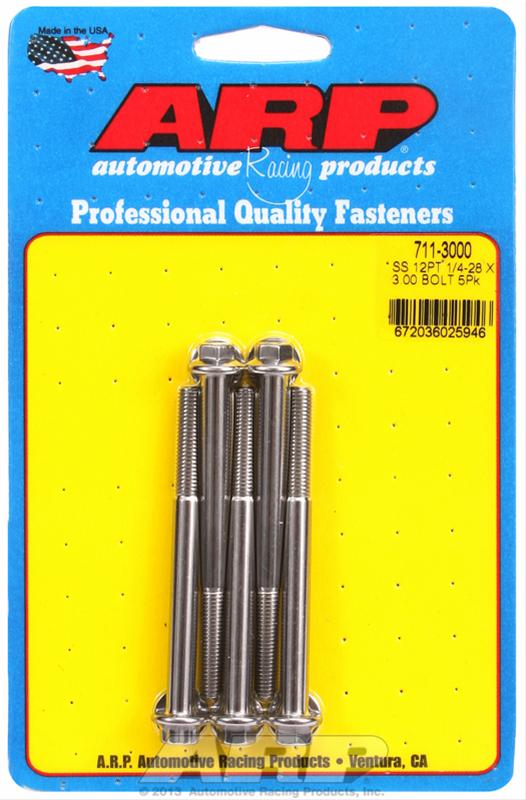 ARP ARP 1/4"-28 x 3.000 12pt SS bolts (711-3000) SR