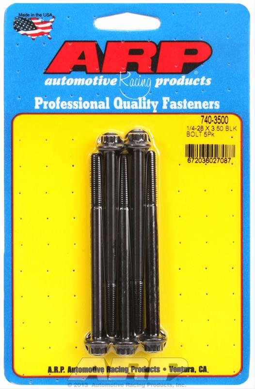 ARP ARP 1/4"-28 x 3.500 12pt black oxide bolts (740-3500) SR