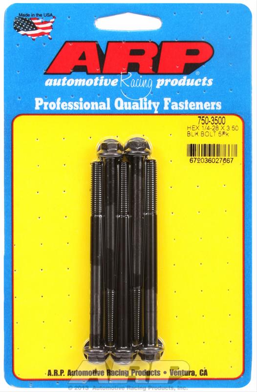 ARP ARP 1/4"-28 x 3.500 hex black oxide bolts (750-3500) SR