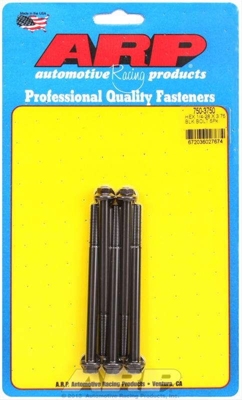 ARP ARP 1/4"-28 x 3.750 hex black oxide bolts (750-3750) SR