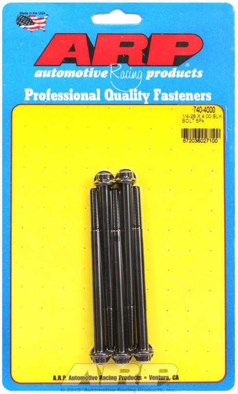 ARP ARP 1/4"-28 x 4.000 12pt black oxide bolts (740-4000) SR