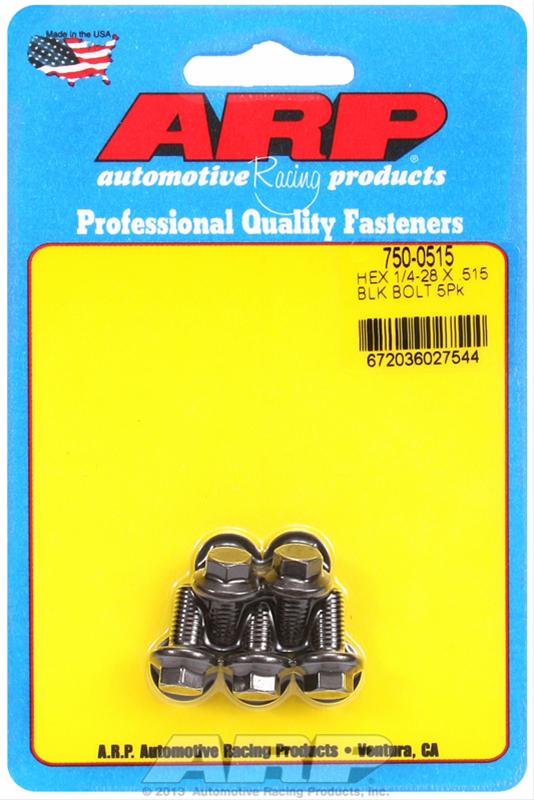 ARP ARP 1/4"-28 x .515 hex black oxide bolts (750-0515) SR
