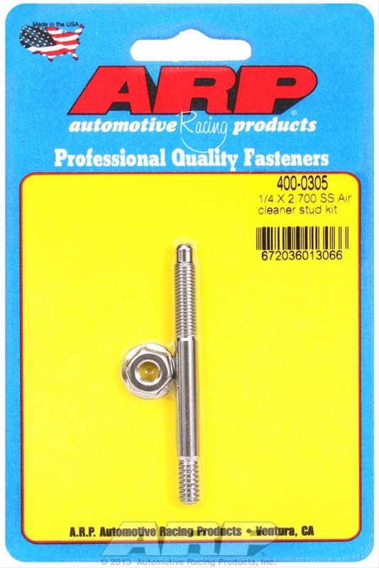 ARP ARP 1/4" x 2.700 SS air cleaner stud kit (400-0305) SR