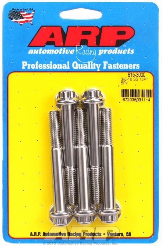 ARP ARP 3/8"-16 x 3.000 12pt 7/16 wrenching SS bolts (615-3000) SR