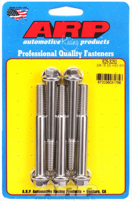ARP ARP 3/8"-16 x 3.250 hex 7/16 wrenching SS bolts (625-3250) SR