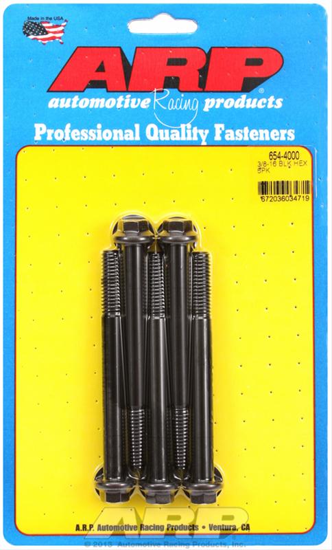 ARP ARP 3/8"-16 x 4.000 hex 7/16 wrenching black oxide bolts (654-4000) SR