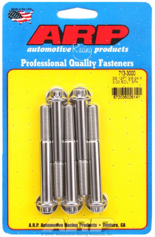 ARP ARP 3/8"-24 x 3.000 12pt SS bolts (713-3000) SR