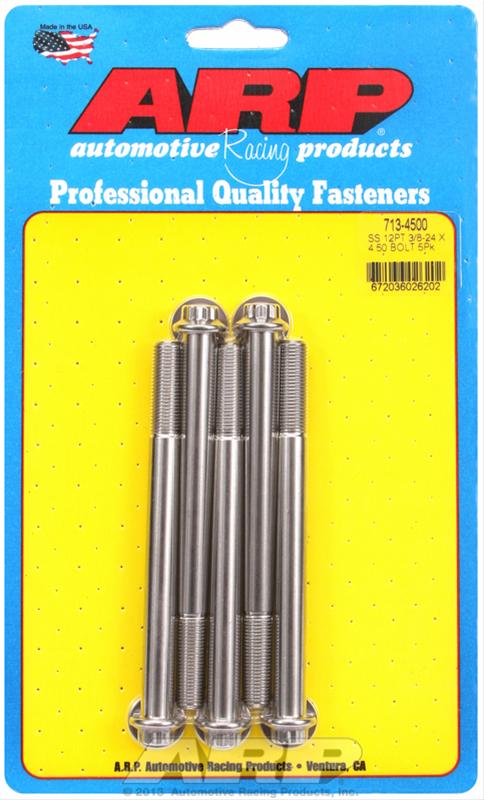 ARP ARP 3/8"-24 x 4.500 12pt SS bolts (713-4500) SR
