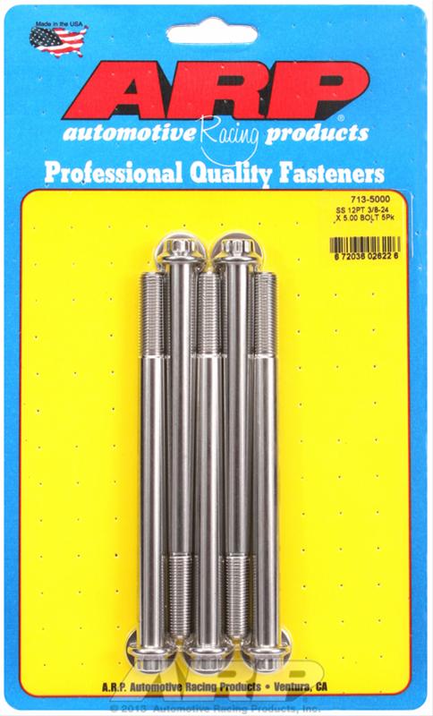 ARP ARP 3/8"-24 x 5.000 12pt SS bolts (713-5000) SR