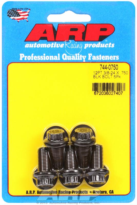 ARP ARP 3/8"-24 x .750 12pt 7/16 wrenching black oxide bolts (744-0750) SR