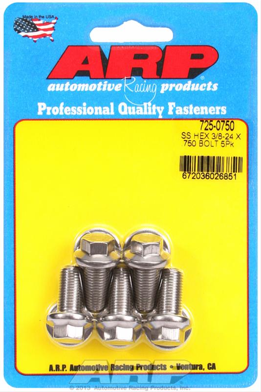 ARP ARP 3/8"-24 x .750 hex 7/16 wrenching SS bolts (725-0750) SR