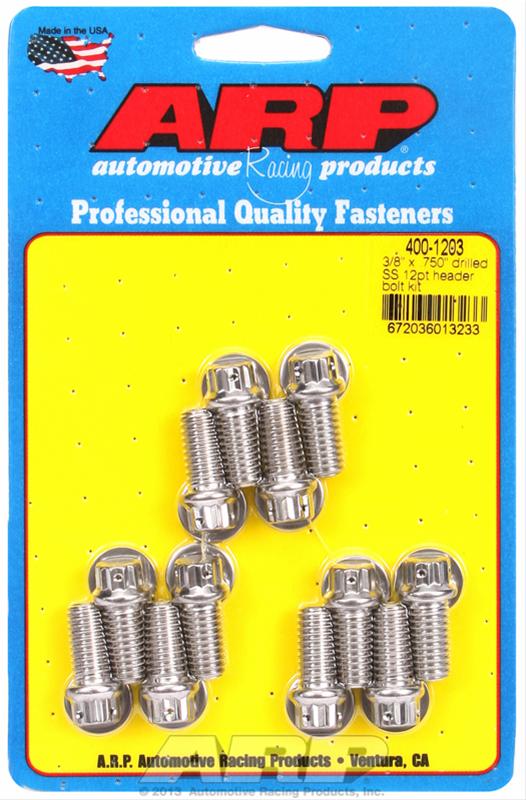 ARP ARP 3/8" x .750 drilled SS 12pt header bolt kit (400-1203) SR