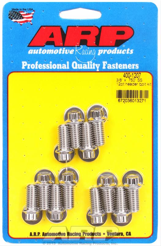 ARP ARP 3/8" x .750 SS 12pt header bolt kit (400-1207) SR