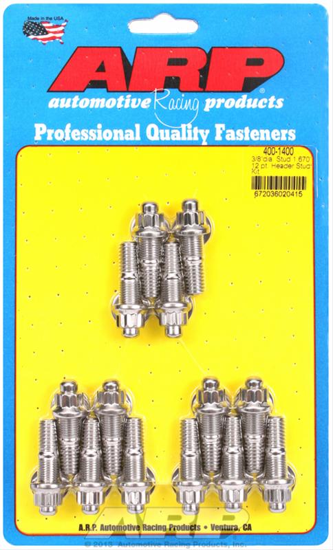 ARP ARP 3/8" x .750 SS 12pt header stud kit (400-1400) SR