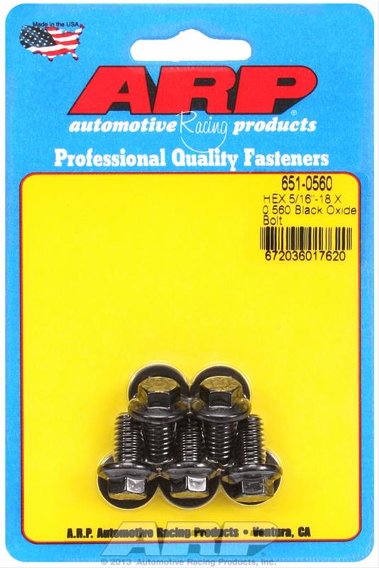 ARP ARP 5/16"-18 X 0.560 hex black oxide bolts (651-0560) SR