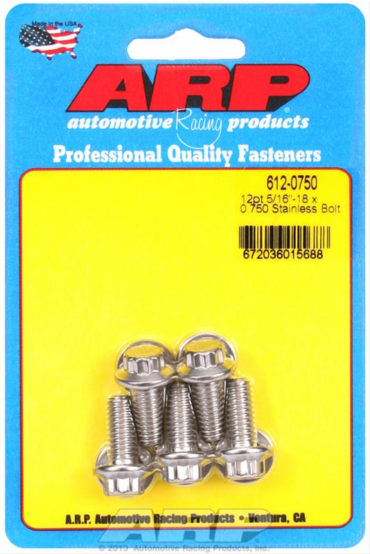 ARP ARP 5/16"-18 x 0.750 12pt SS bolts (612-0750) SR