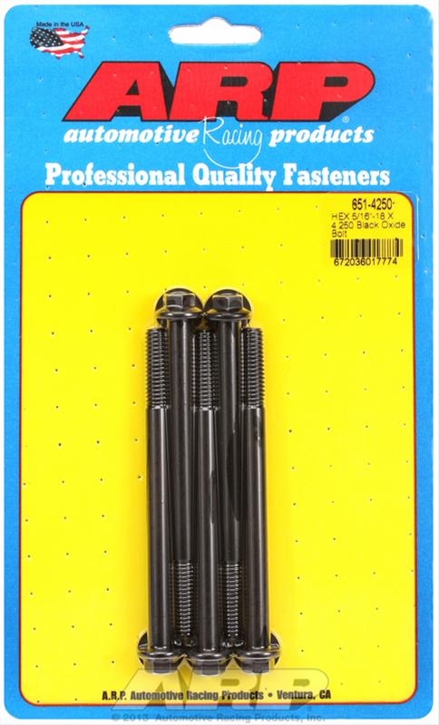 ARP ARP 5/16"-18 X 4.250 hex black oxide bolts (651-4250) SR