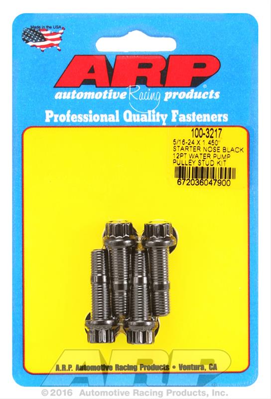 ARP ARP 5/16-24 X 1.450 starter nose black 12pt water pump pulle (100-3217) SR