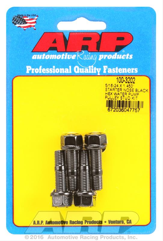 ARP ARP 5/16-24 X 1.450 starter nose black hex water pump pulley (100-3202) SR