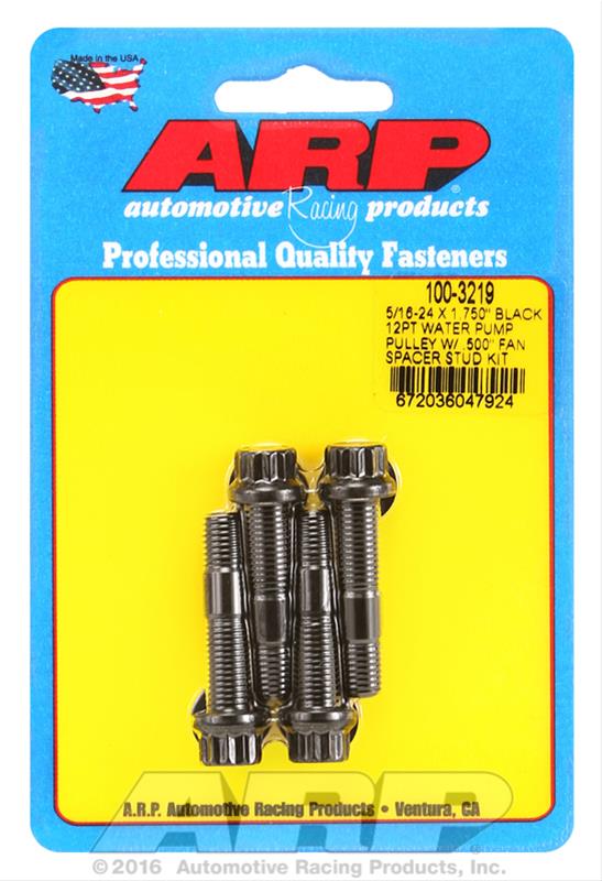 ARP ARP 5/16-24 X 1.750 black 12pt water pump pulley w/ .500" fa (100-3219) SR
