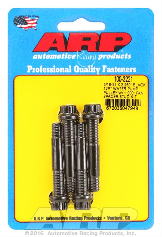 ARP ARP 5/16-24 X 2.250 black 12pt water pump pulley w/ 1.000" f (100-3221) SR