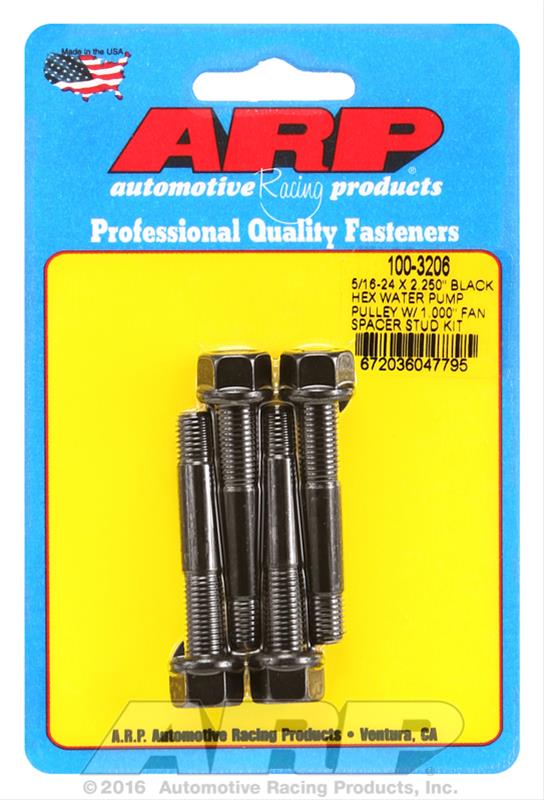 ARP ARP 5/16-24 X 2.250 black hex water pump pulley w/ 1.000" fa (100-3206) SR