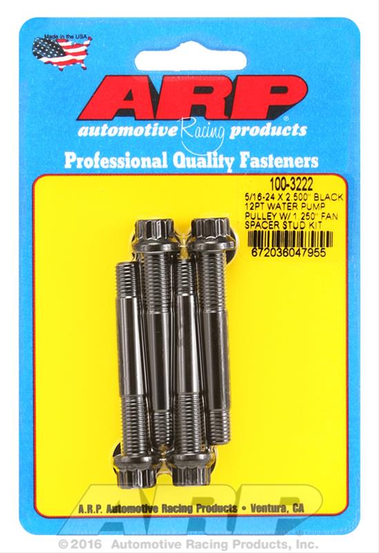 ARP ARP 5/16-24 X 2.500 black 12pt water pump pulley w/ 1.250" f (100-3222) SR