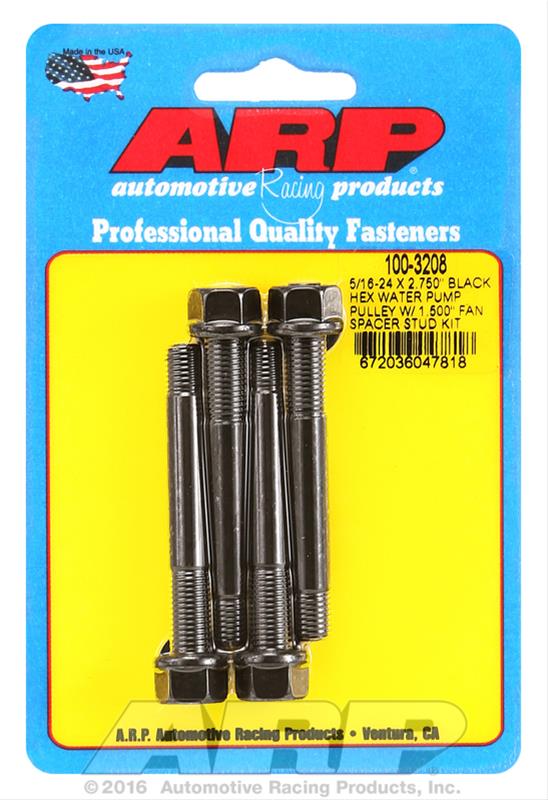 ARP ARP 5/16-24 X 2.750 black hex water pump pulley w/ 1.500" fa (100-3208) SR