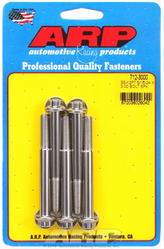 ARP ARP 5/16"-24 x 3.000 12pt SS bolts (712-3000) SR
