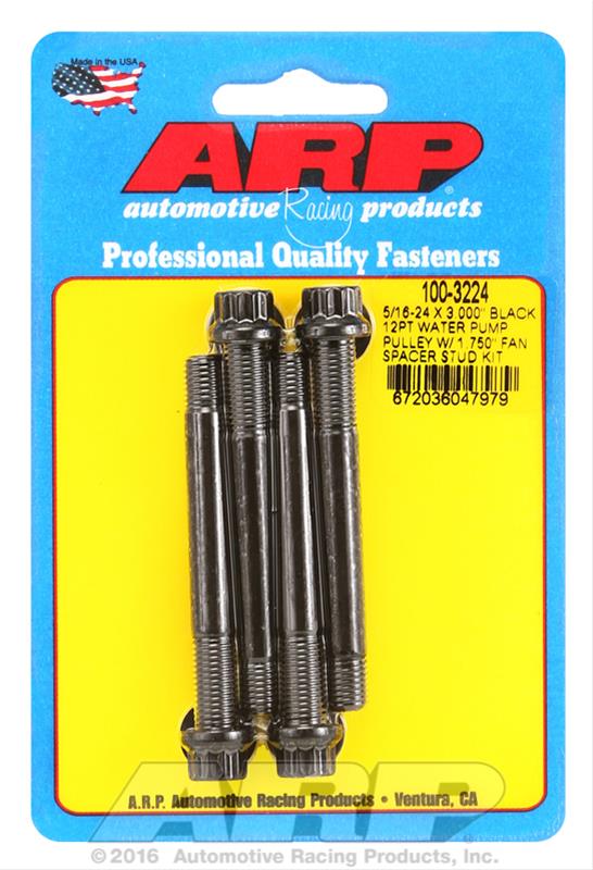 ARP ARP 5/16-24 X 3.000 black 12pt water pump pulley w/ 1.750" f (100-3224) SR