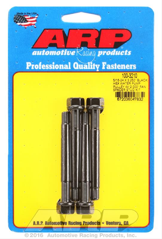ARP ARP 5/16-24 X 3.250 black hex water pump pulley w/ 2.000" fa (100-3210) SR