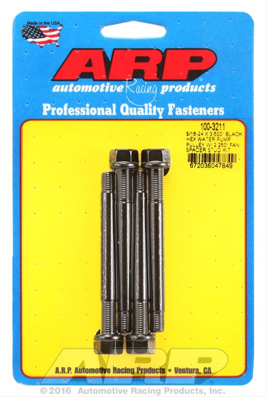 ARP ARP 5/16-24 X 3.500 black hex water pump pulley w/ 2.250" fa (100-3211) SR