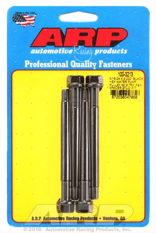 ARP ARP 5/16-24 X 4.000 black hex water pump pulley w/ 2.750" fa (100-3213) SR