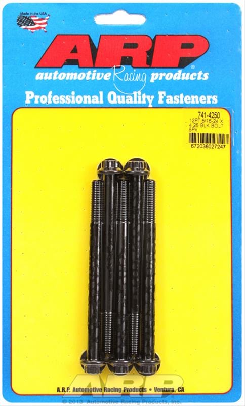 ARP ARP 5/16"-24 x 4.250 12pt black oxide bolts (741-4250) SR
