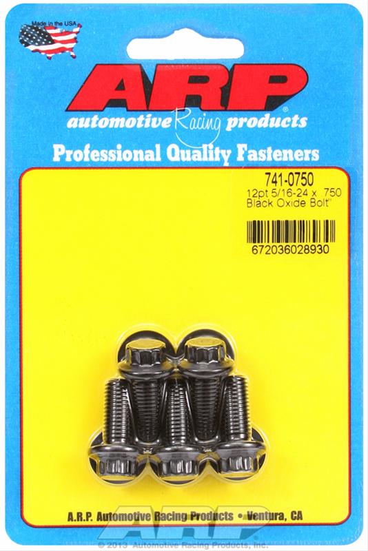 ARP ARP 5/16"-24 x .750 12pt black oxide bolts (741-0750) SR