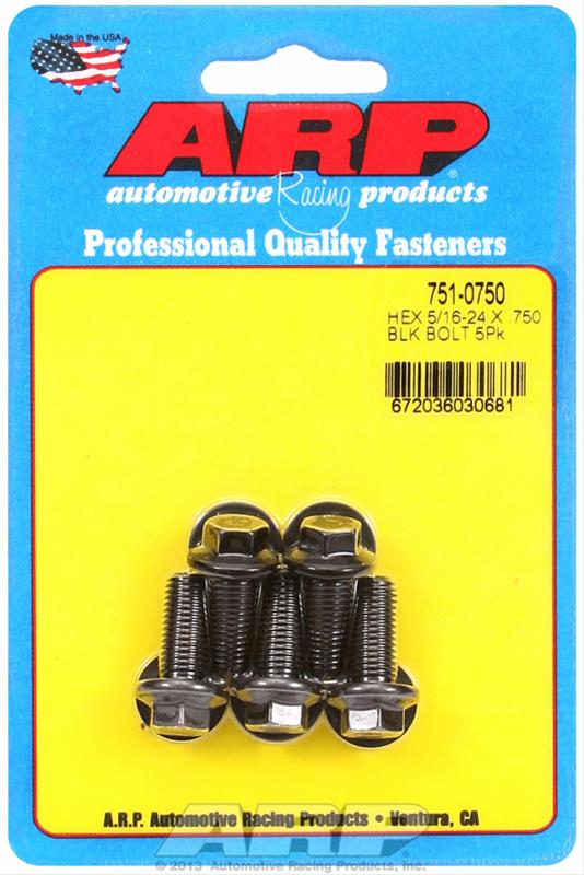 ARP ARP 5/16"-24 x .750 hex black oxide bolts (751-0750) SR