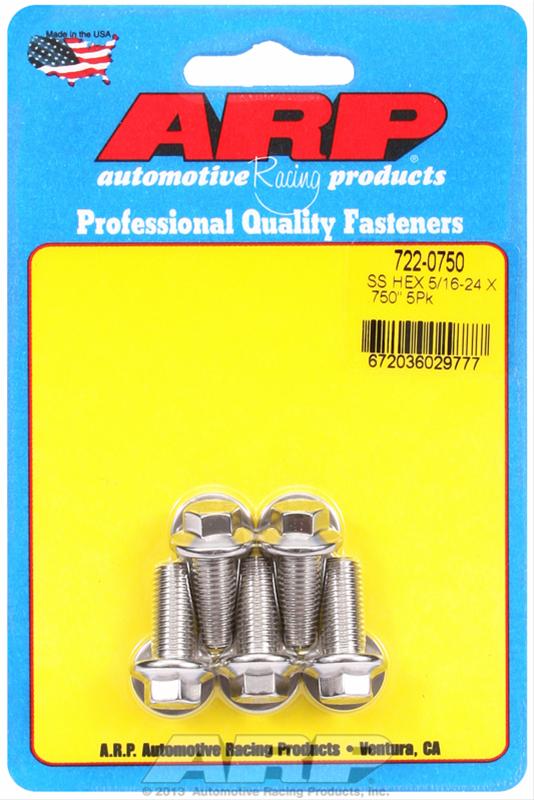 ARP ARP 5/16"-24 x .750 hex SS bolts (722-0750) SR