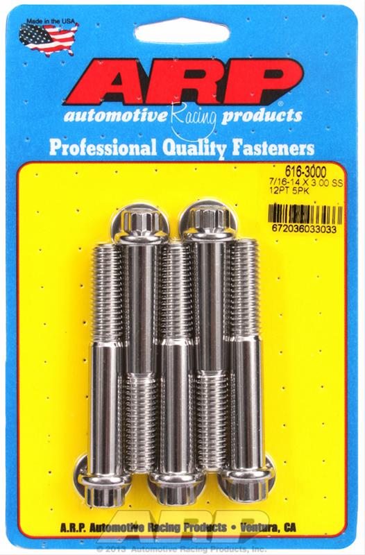 ARP ARP 7/16"-14 X 3.000 12pt SS bolts (616-3000) SR