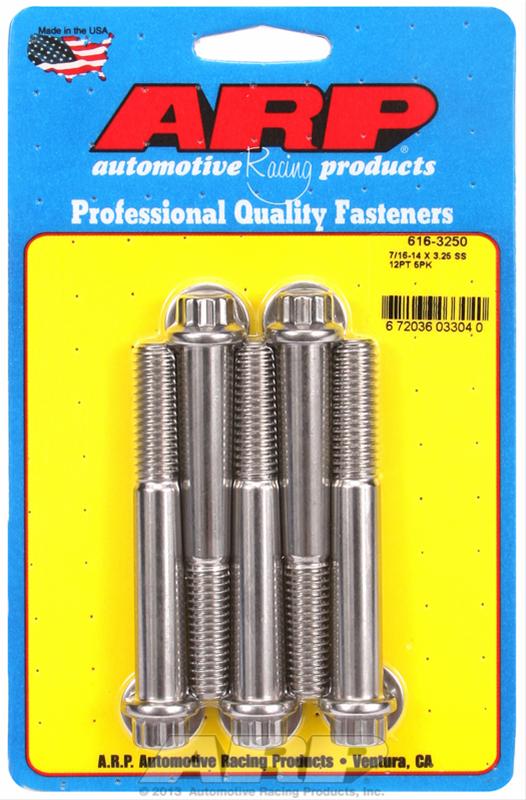 ARP ARP 7/16"-14 X 3.250 12pt SS bolts (616-3250) SR
