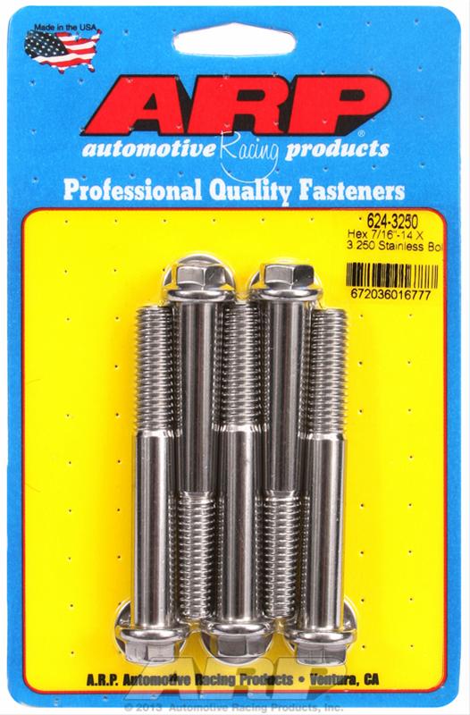 ARP ARP 7/16"-14 X 3.250 hex 1/2 wrenching SS bolts (624-3250) SR