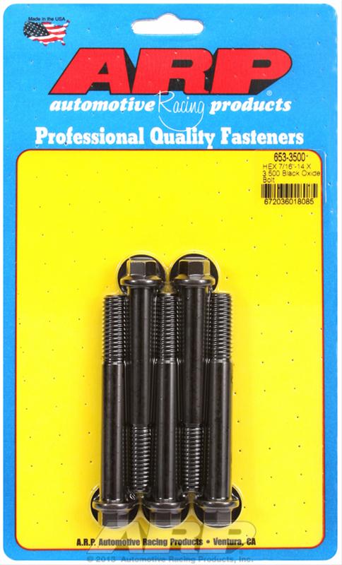 ARP ARP 7/16"-14 X 3.500 hex black oxide bolts (653-3500) SR