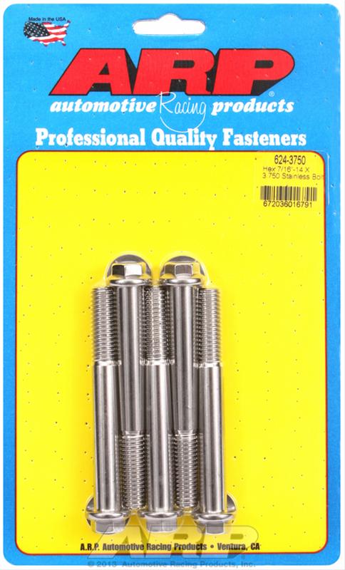 ARP ARP 7/16"-14 X 3.750 hex 1/2 wrenching SS bolts (624-3750) SR